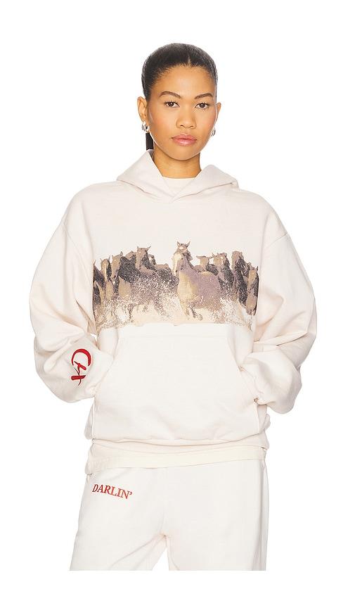 darlin wild hoodie in cream.