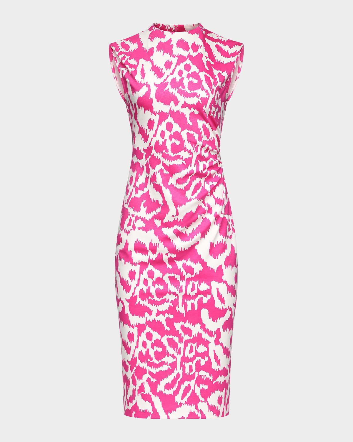 darrius abstract-print bodycon dress