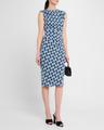 darrius geometric-print bodycon dress