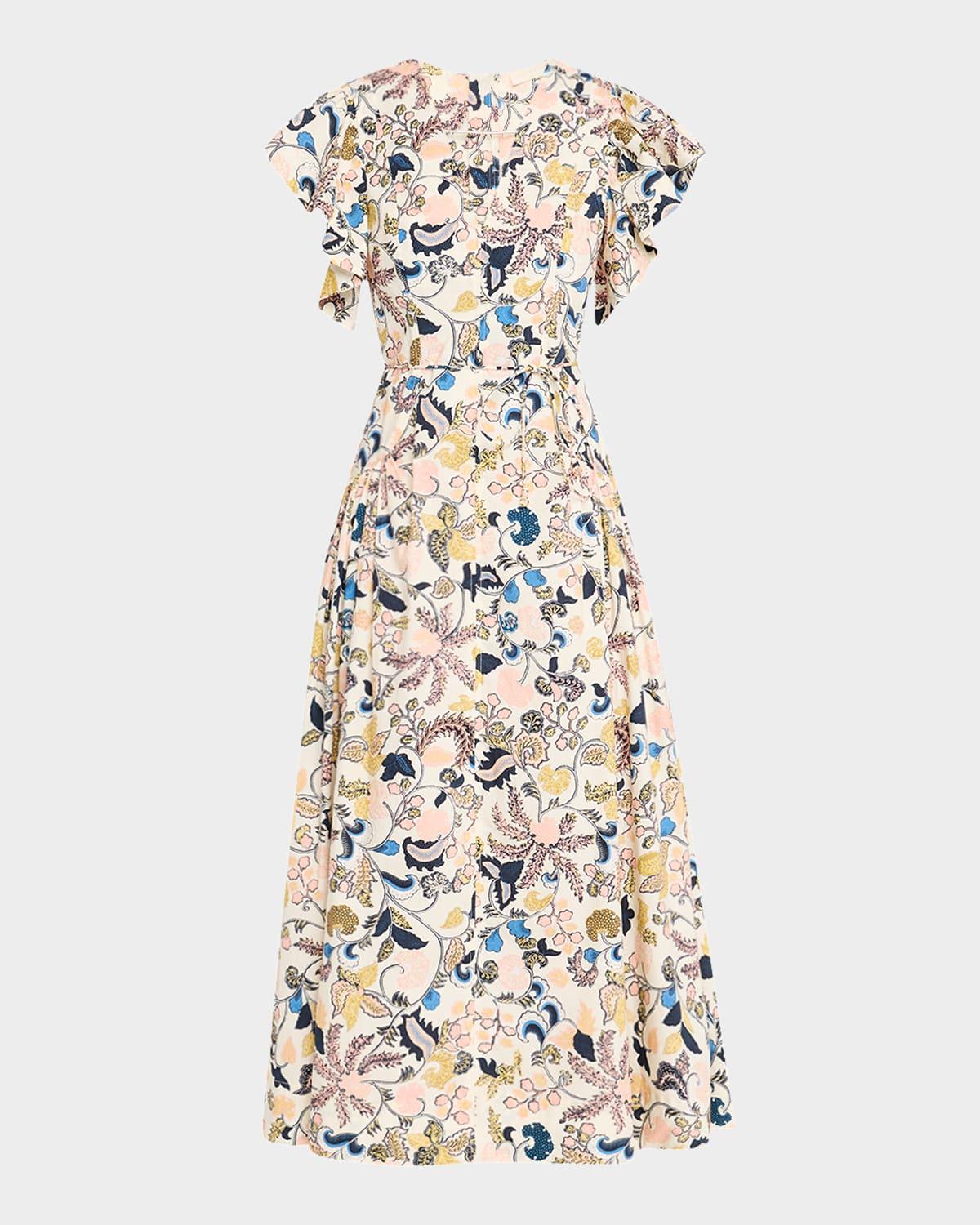 darya drop-waist midi dress