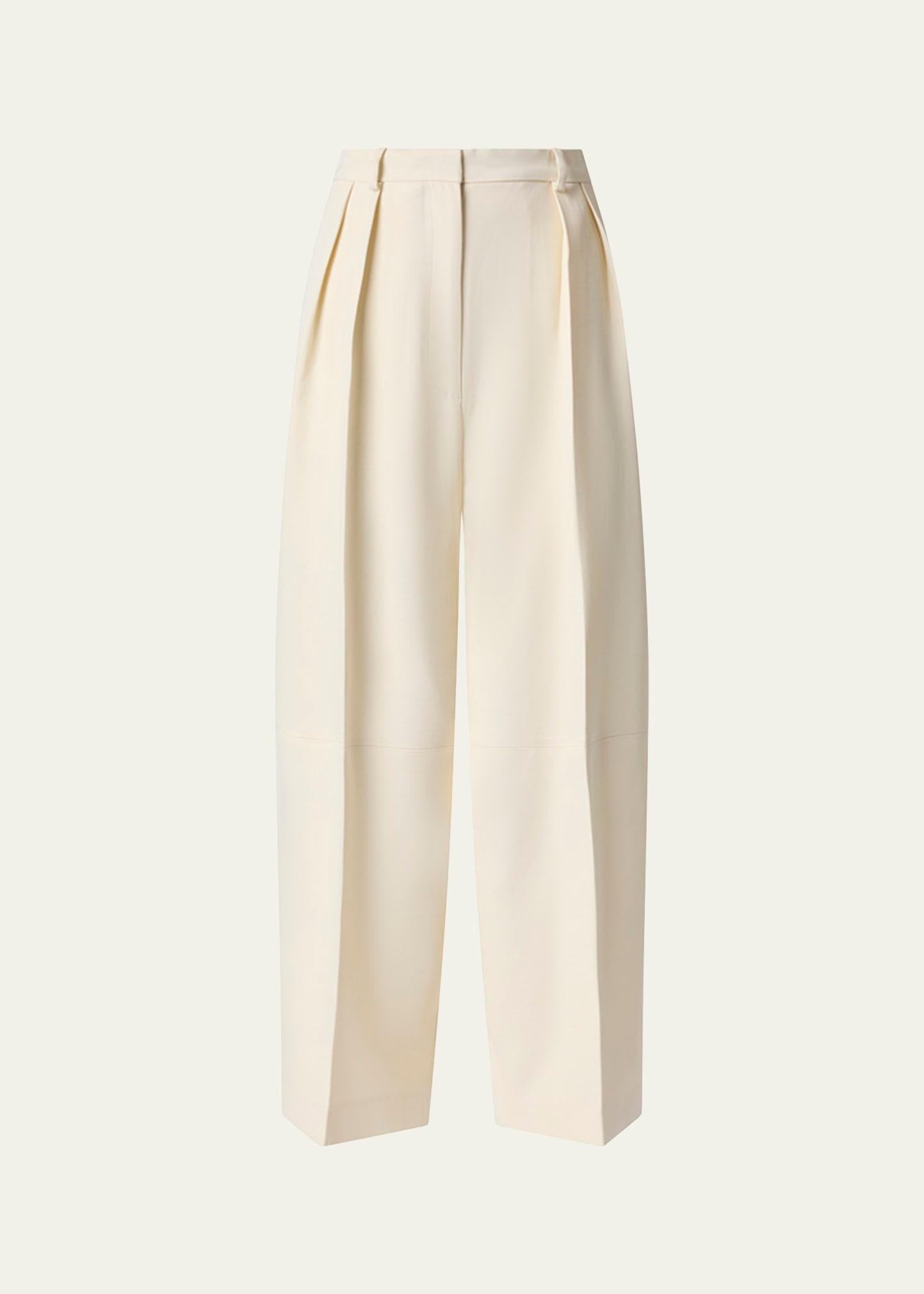 dash pleated wool pants