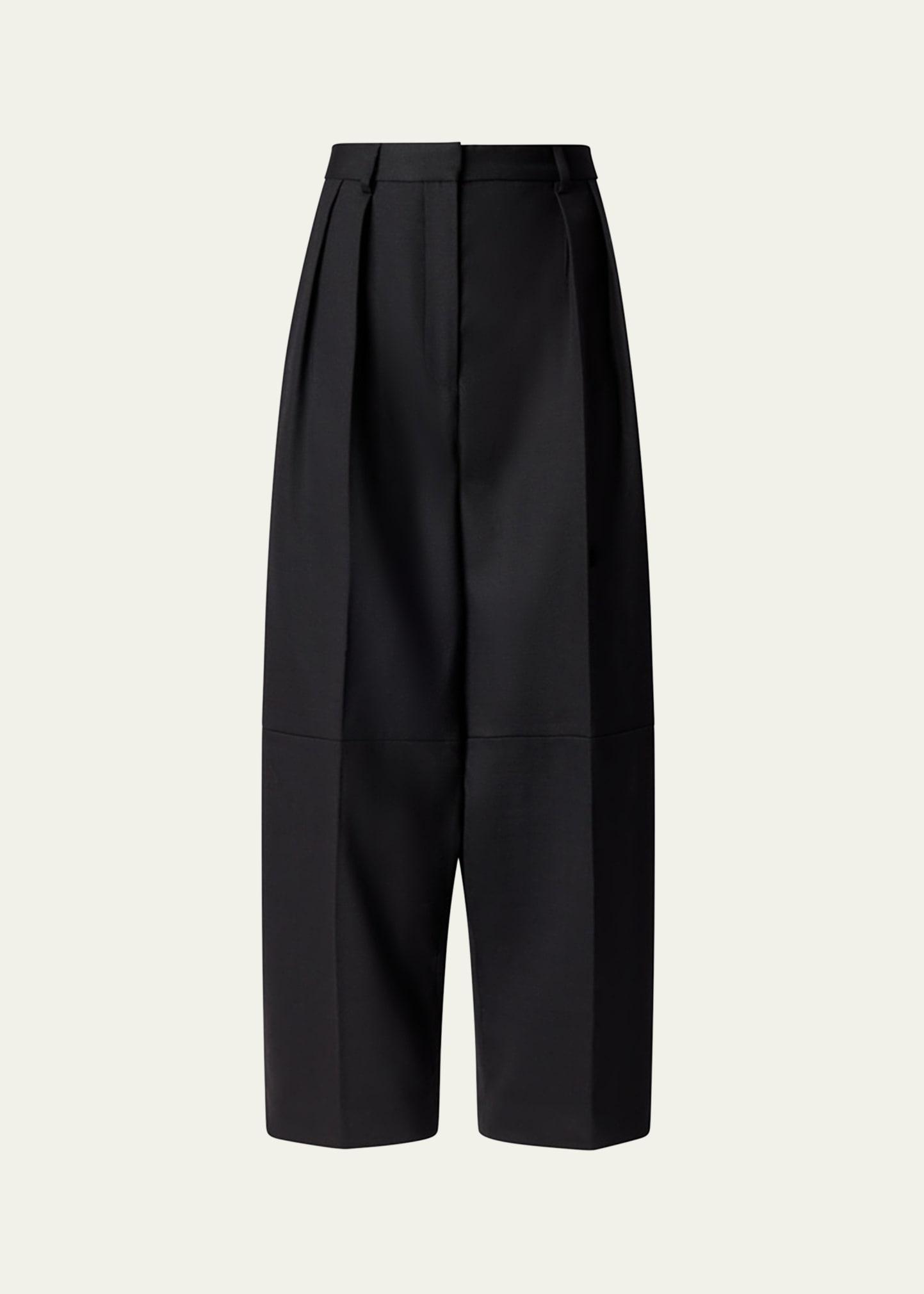 dash pleated wool pants