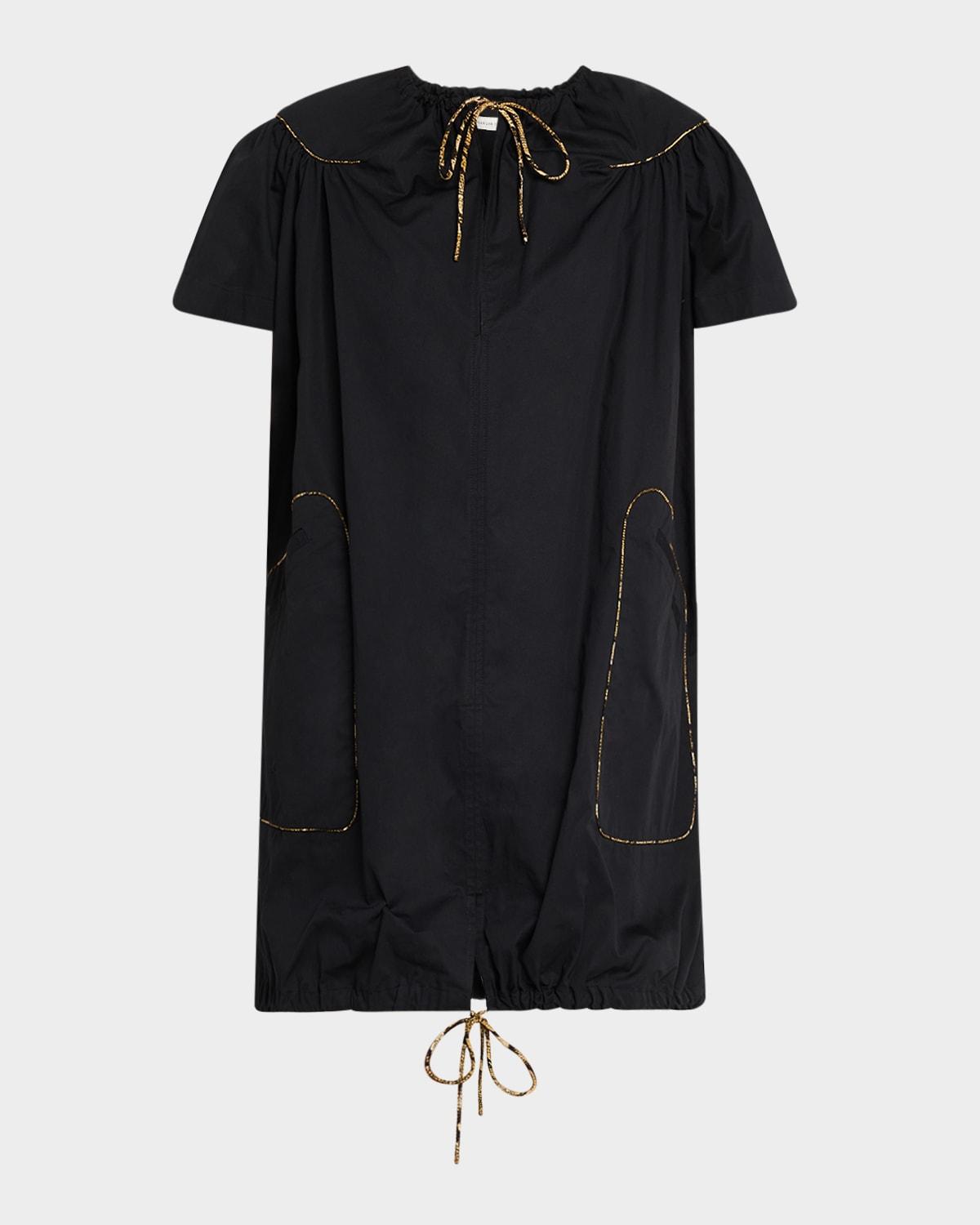 dattia short-sleeve mini peasant dress
