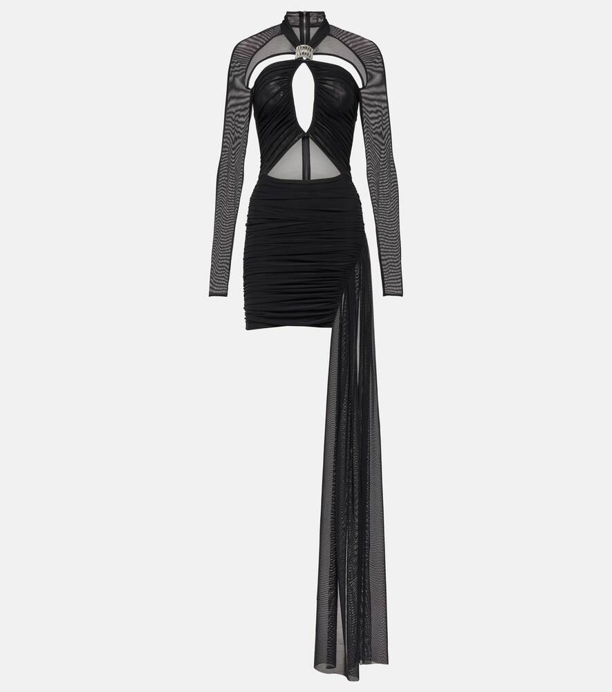 david koma asymmetric cutout jersey minidress