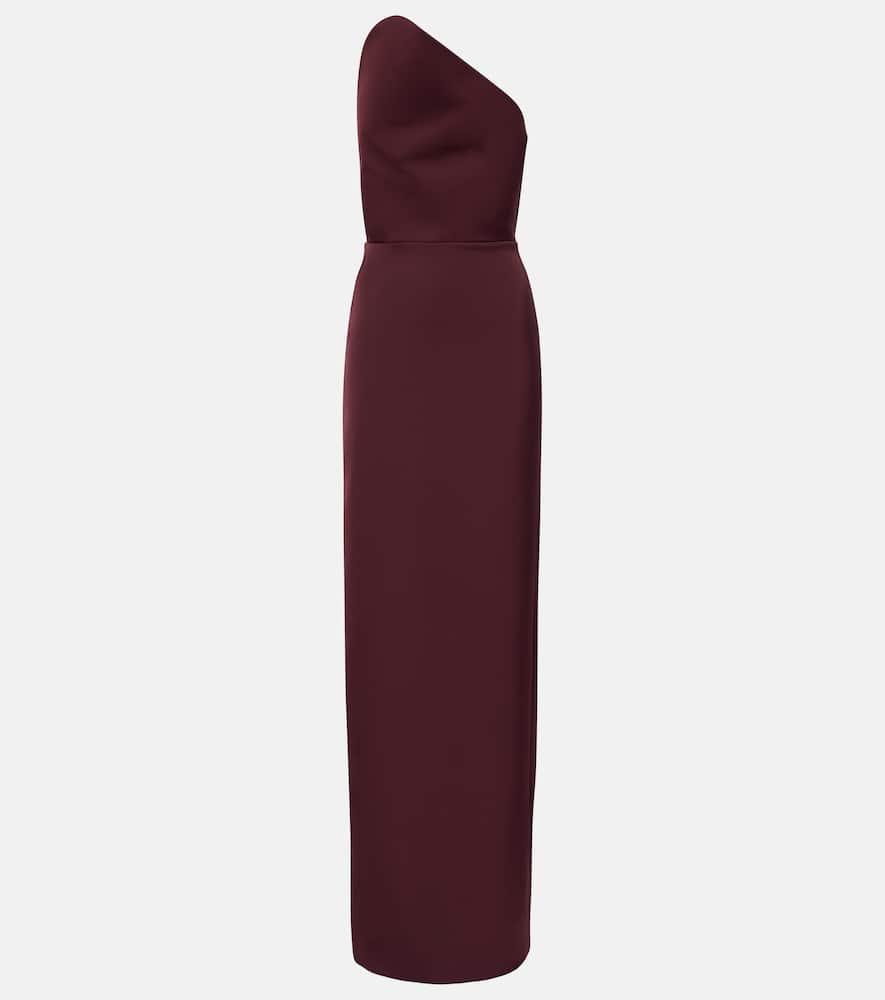 david koma asymmetric satin gown