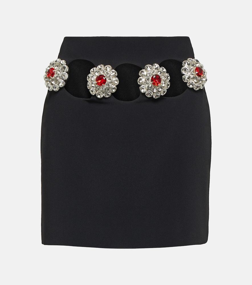 david koma crystal-embellished cutout miniskirt