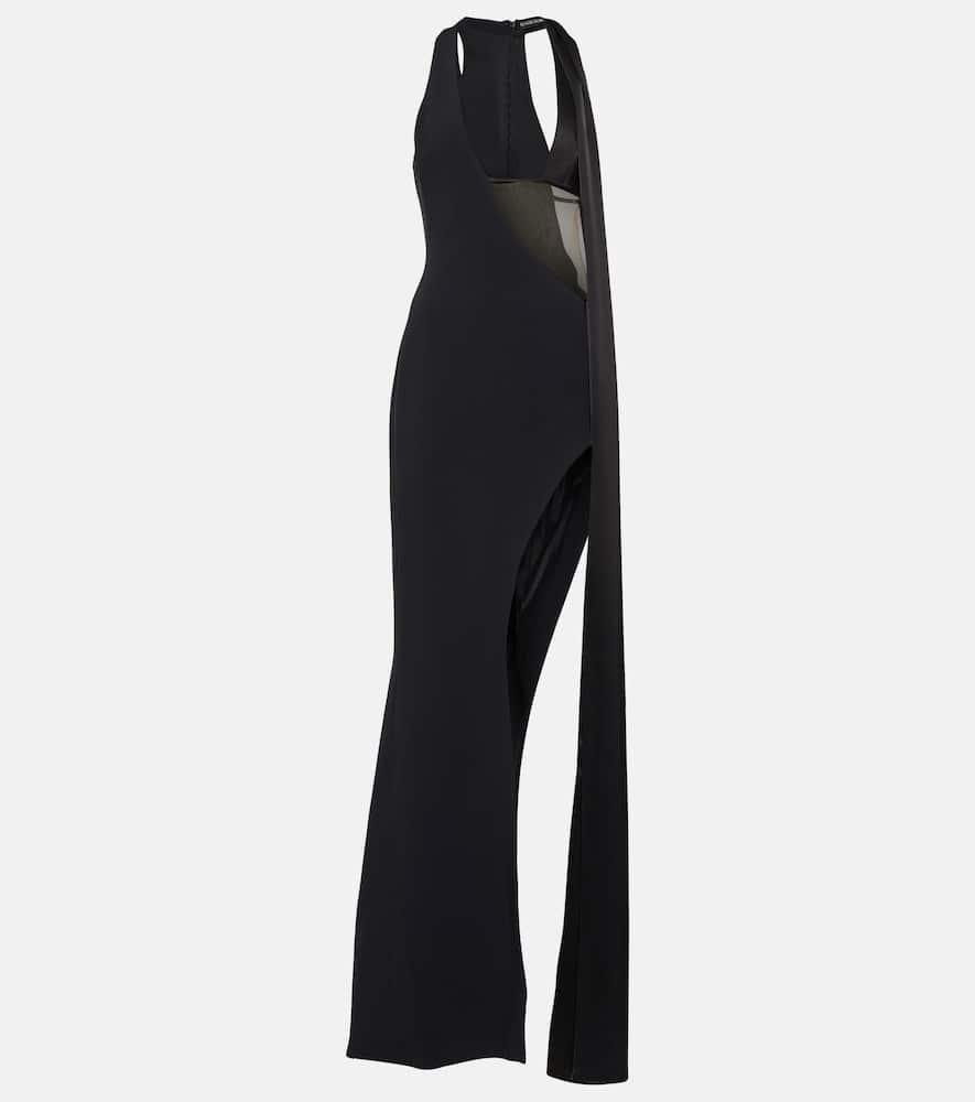 david koma cutout satin gown