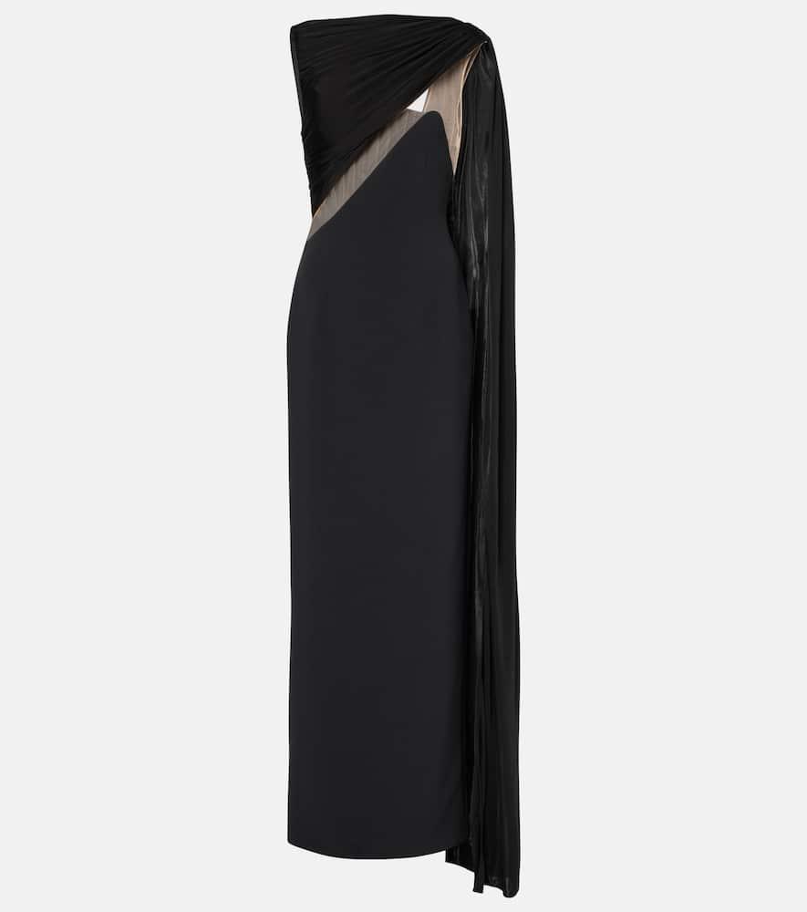 david koma draped jersey and tulle gown