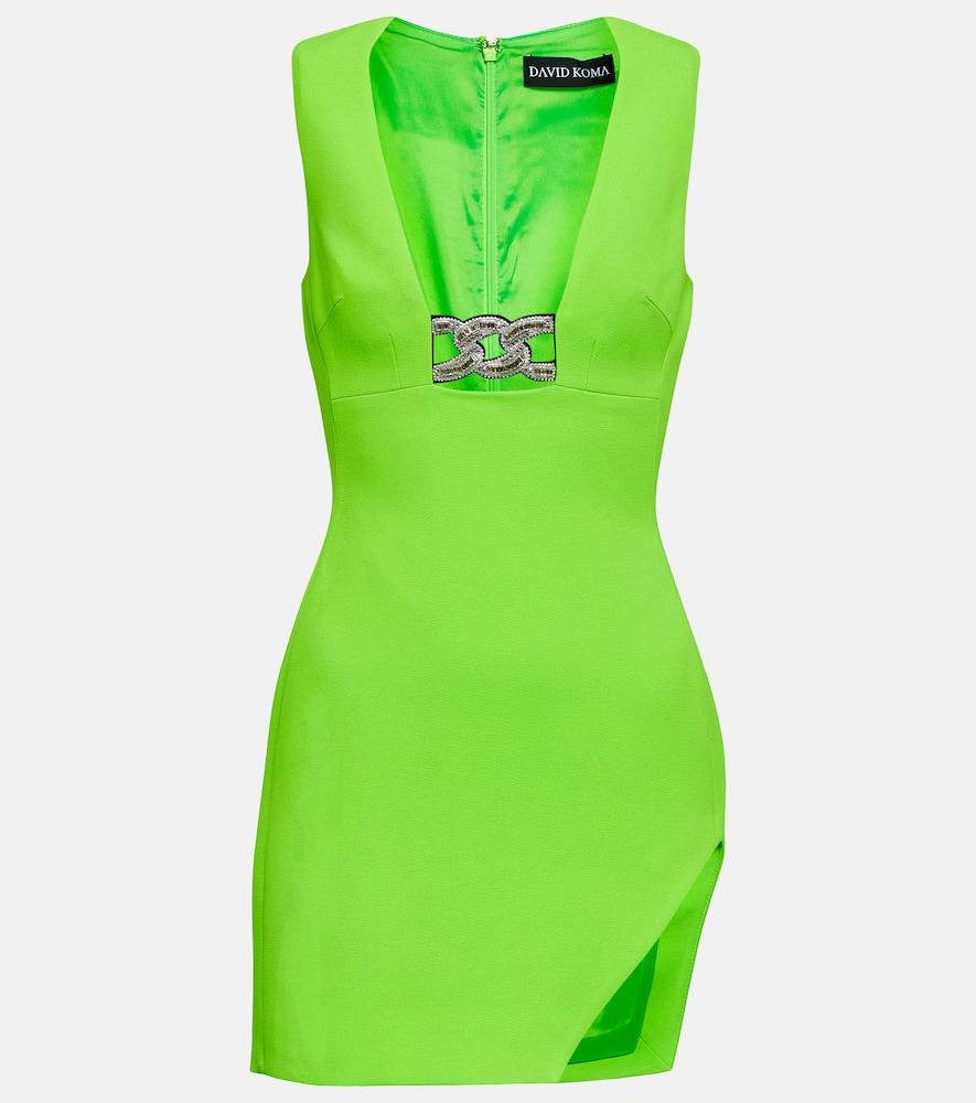 david koma embellished asymmetric minidress