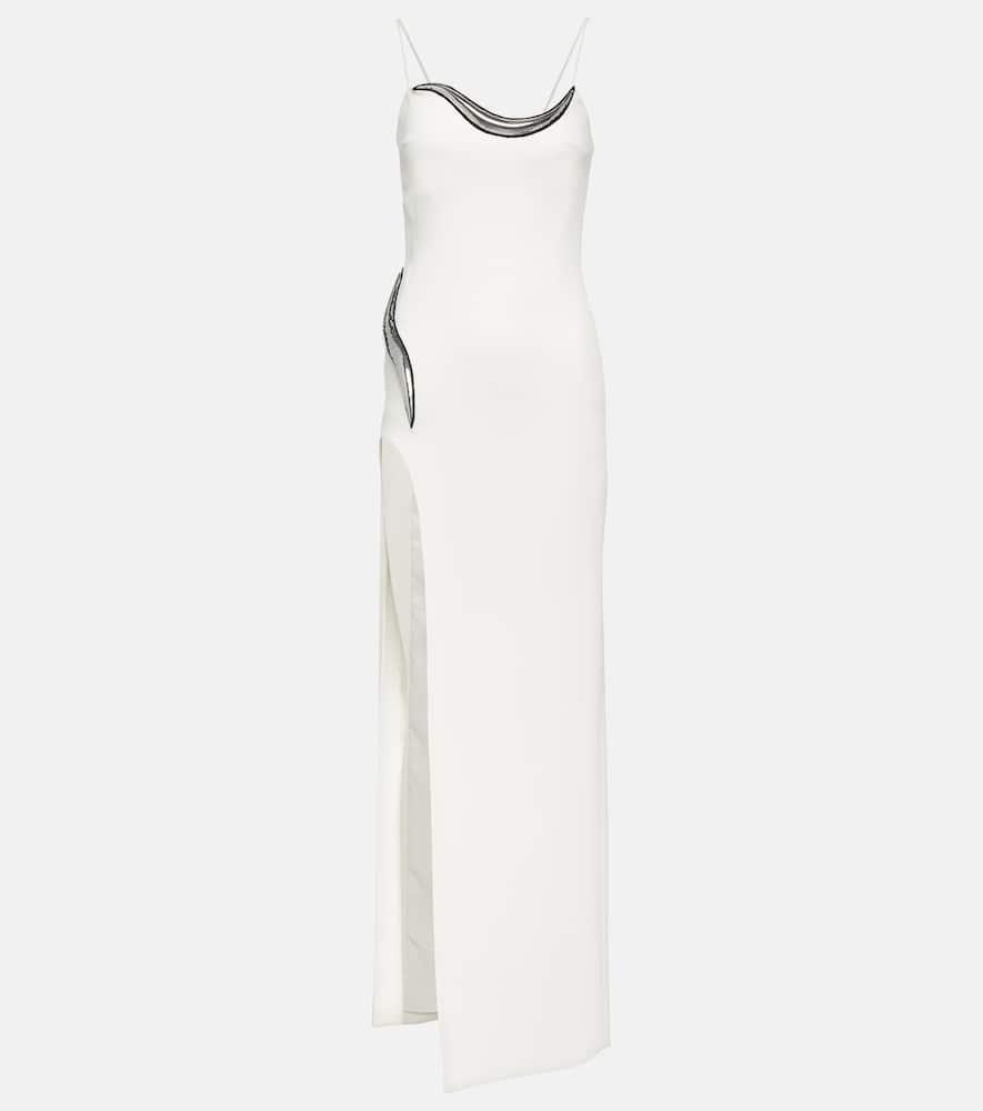 david koma embellished crêpe jersey gown