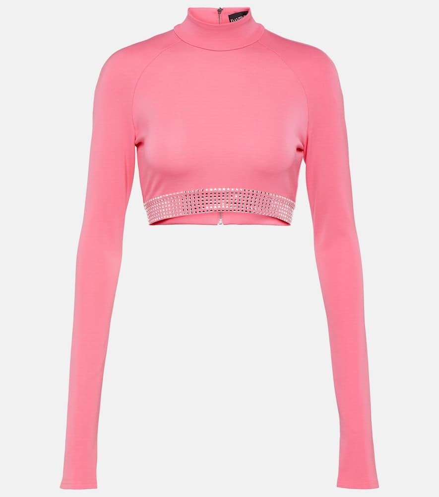 david koma embellished crop top