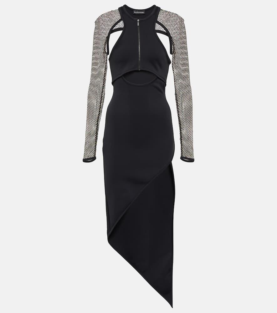 david koma embellished cutout midi dress