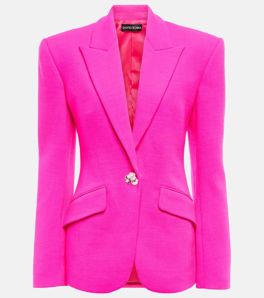 david koma embellished virgin wool blazer