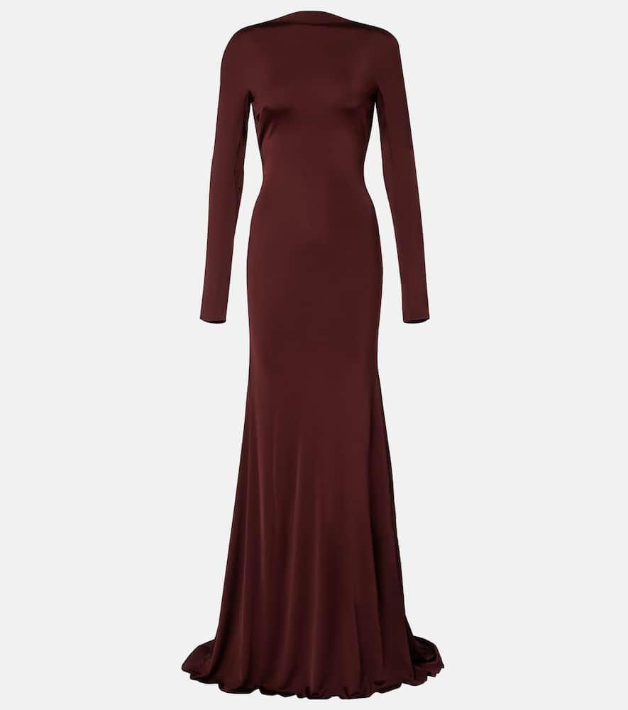 david koma gathered jersey gown