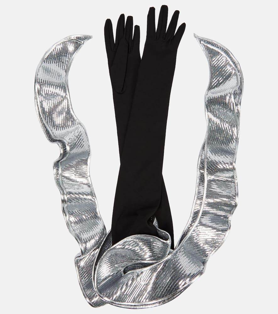 david koma long sequined gloves
