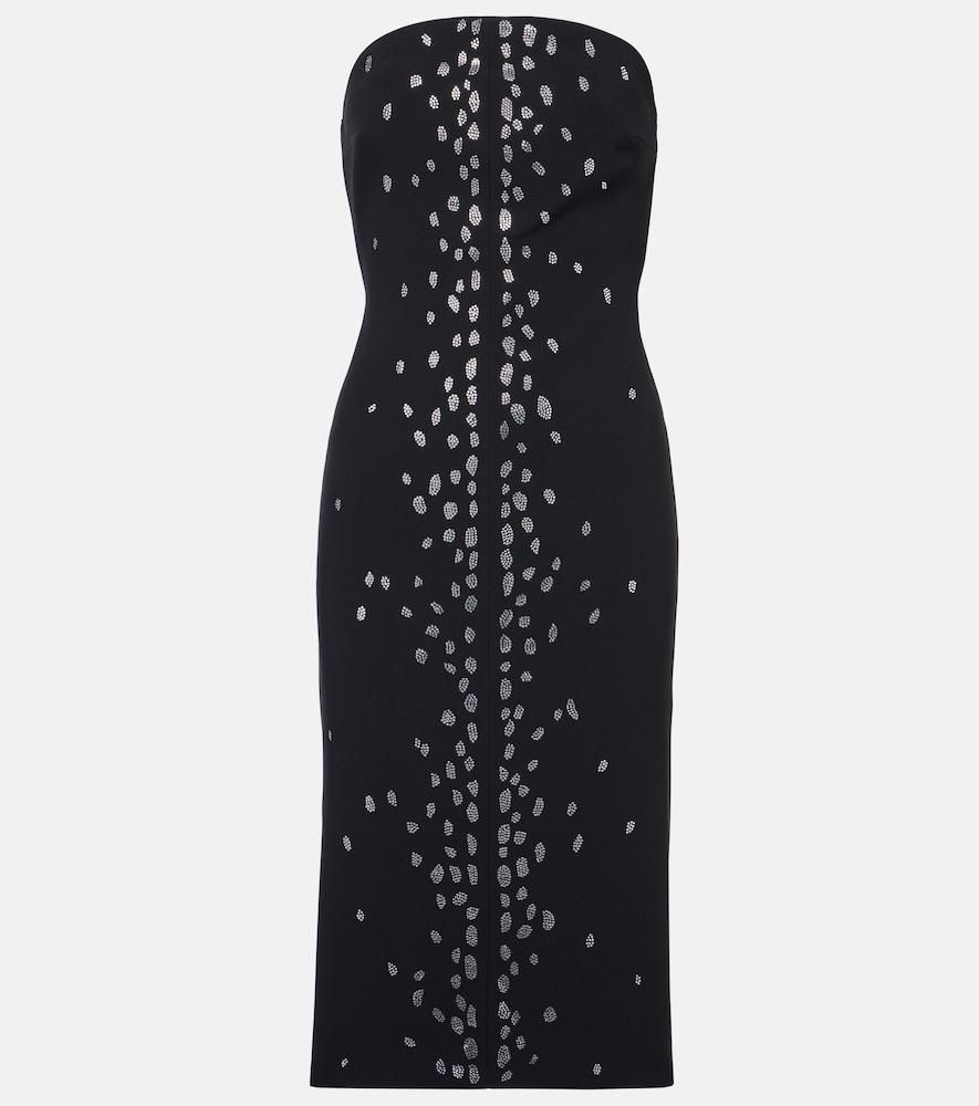 david koma rhinestone-embellished midi dress