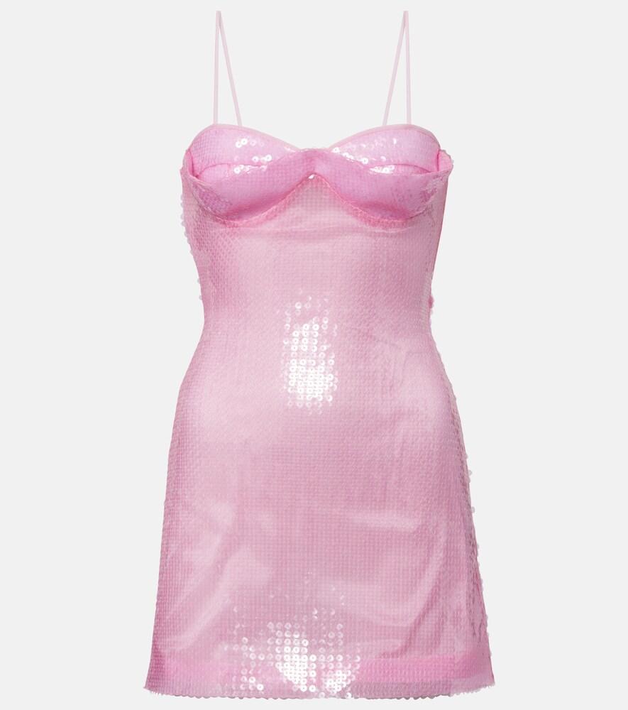 david koma sequined minidress
