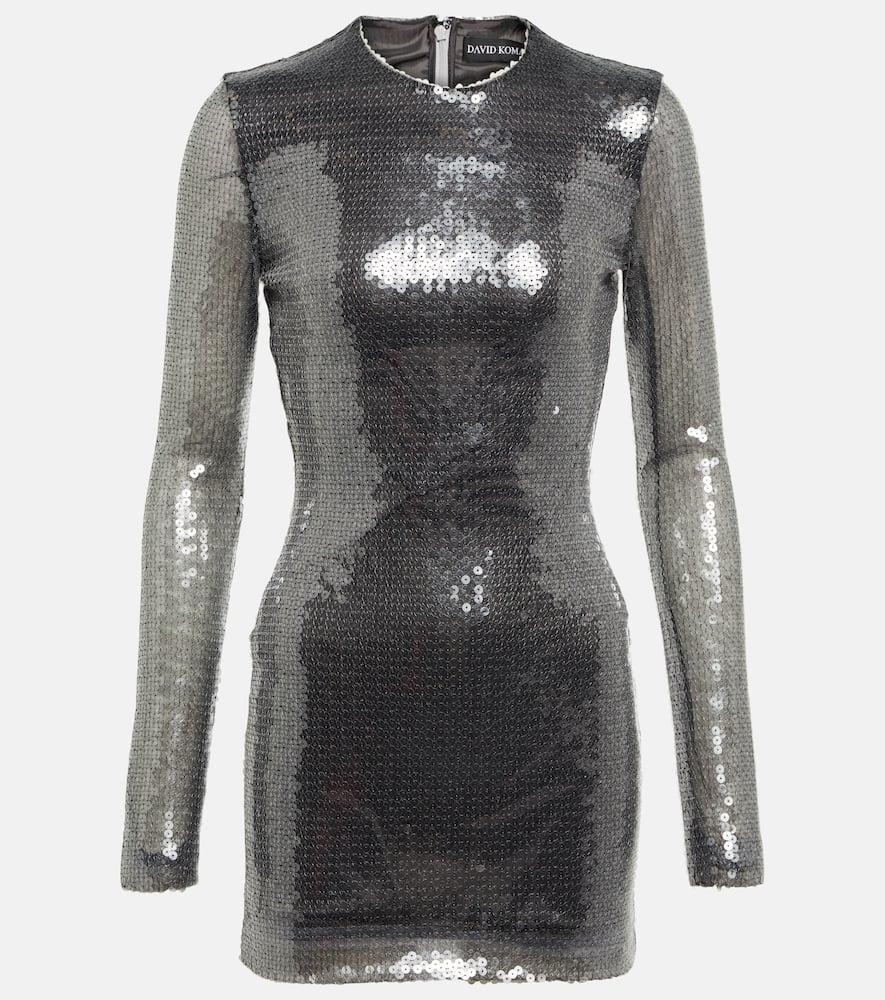 david koma sequined minidress