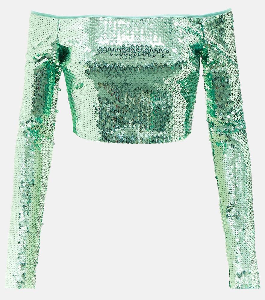 david koma sequined off