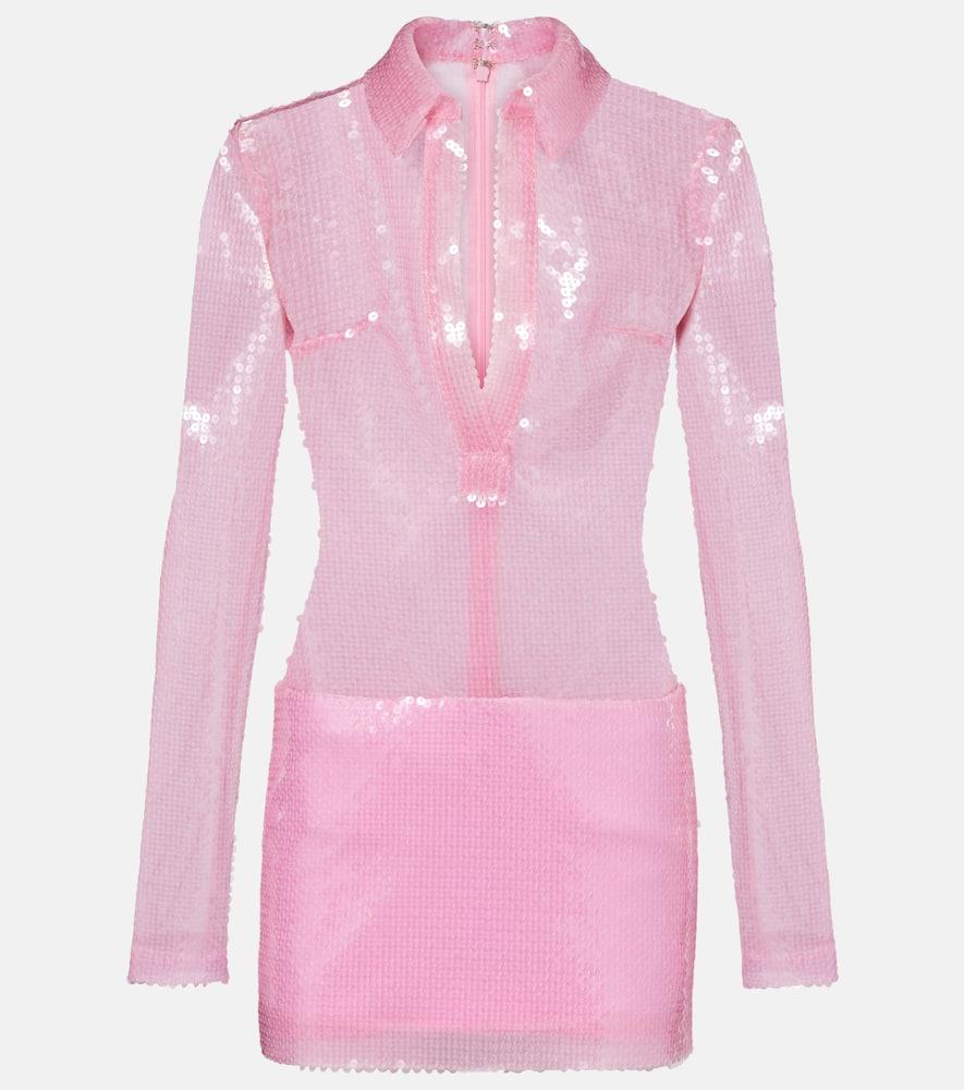 david koma sequined polo dress