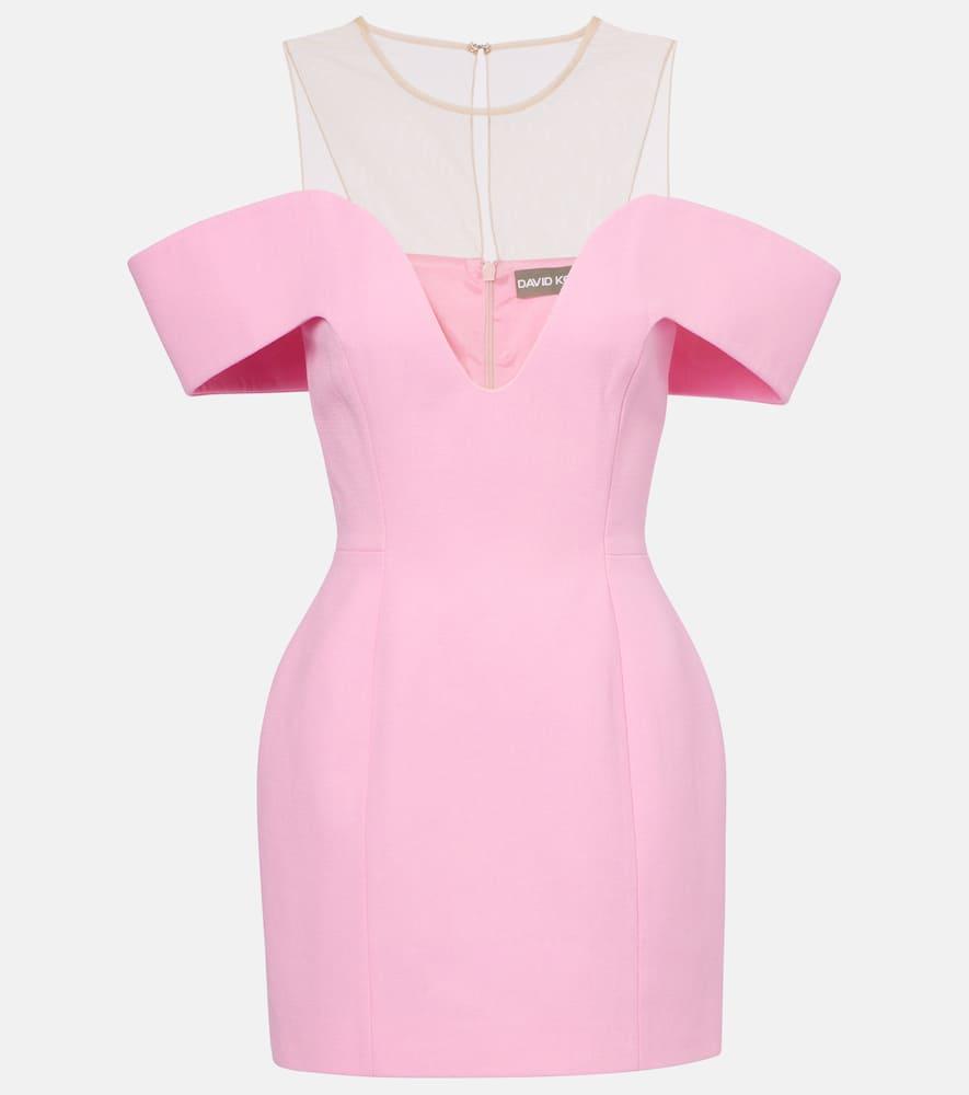 david koma virgin wool crêpe minidress