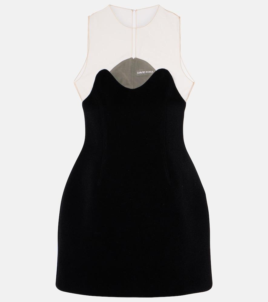 david koma wave tulle minidress
