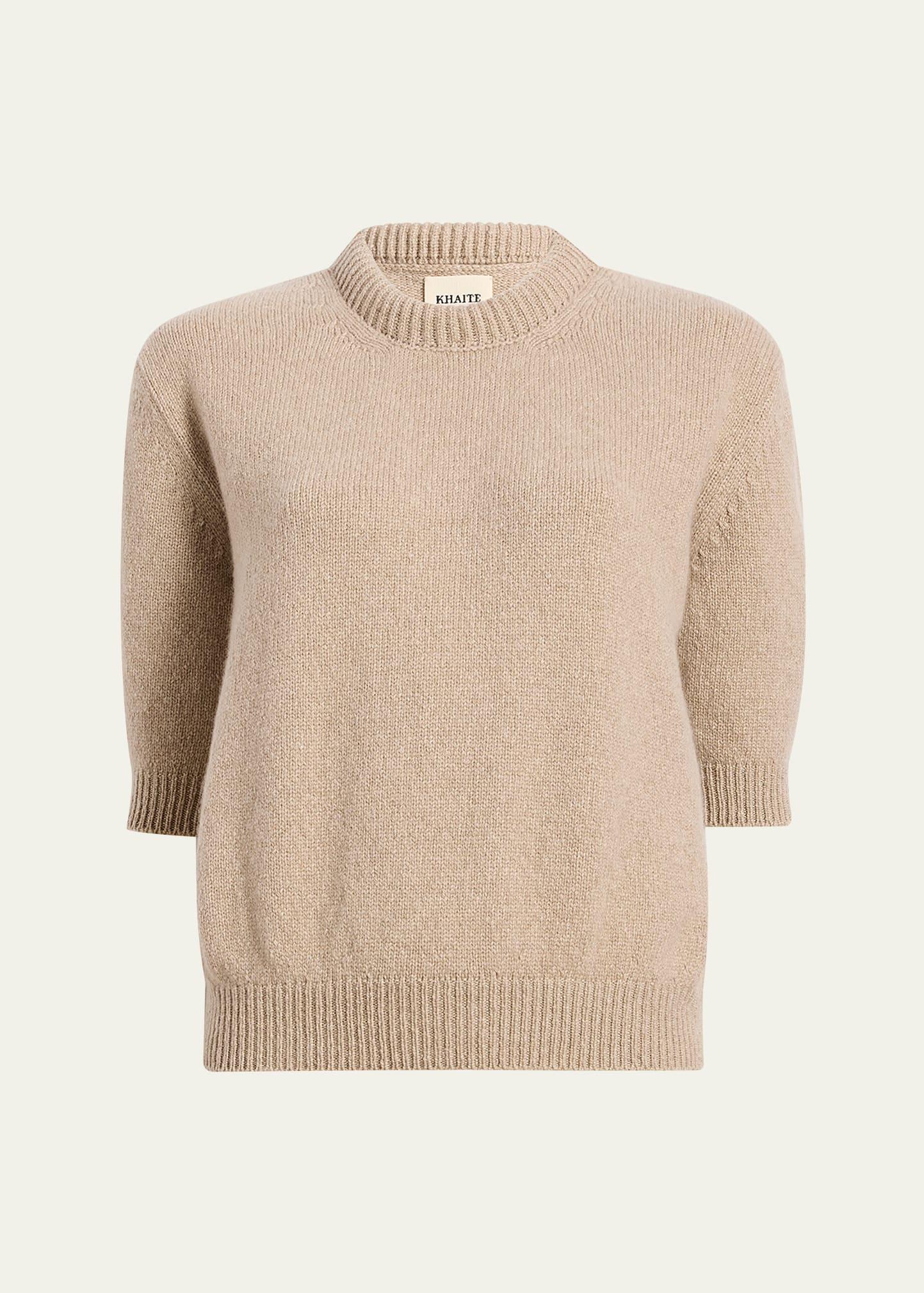 davin short-sleeve cashmere sweater