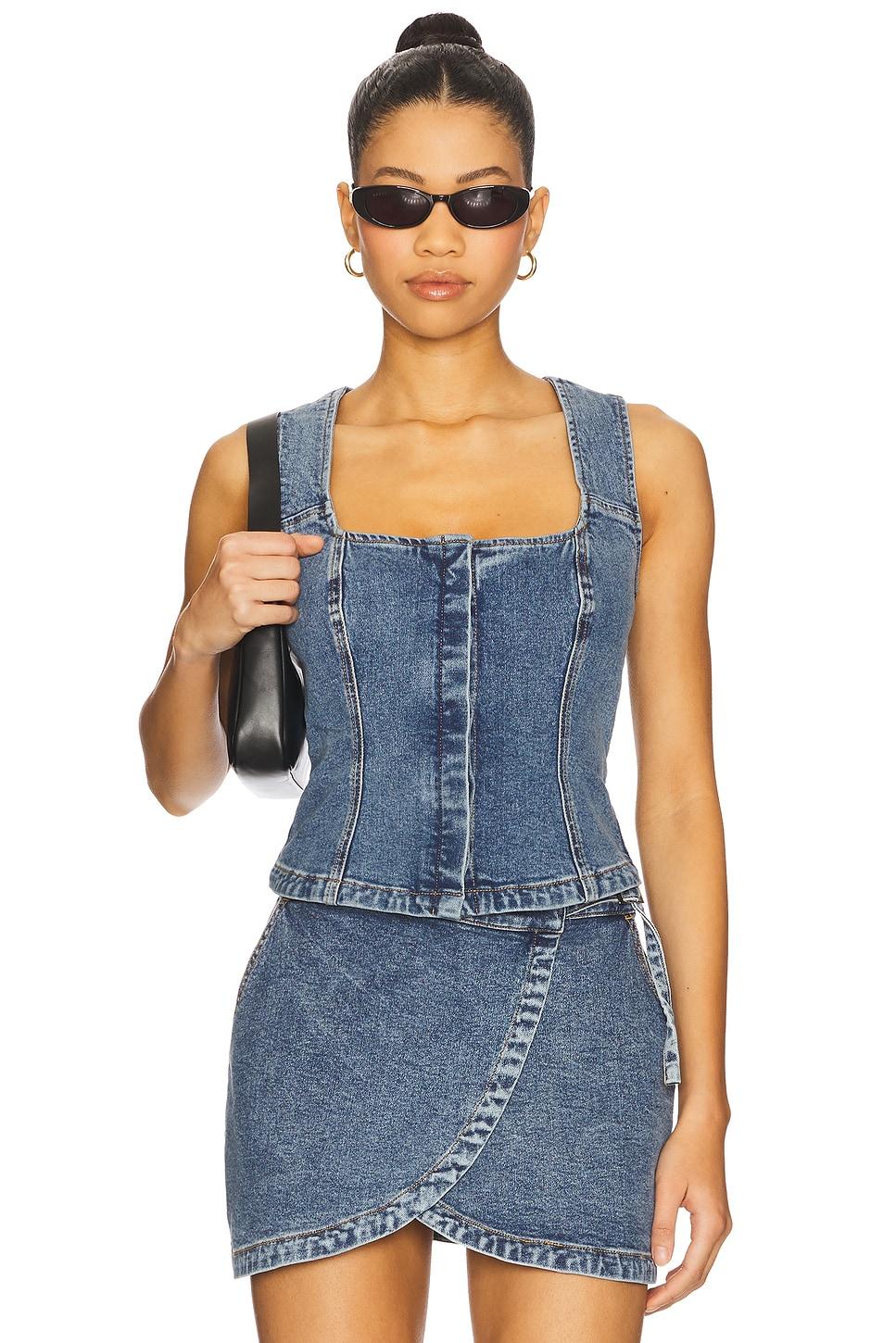 dawn denim bodice top