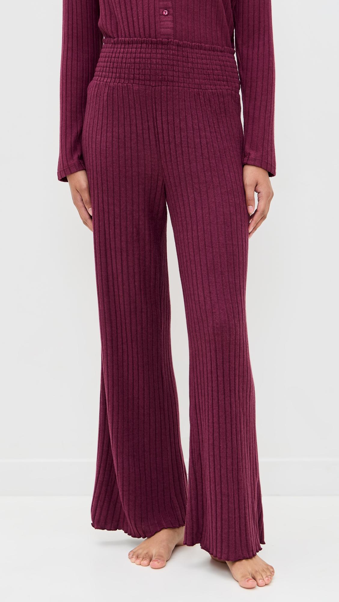 dawn smocked rib pants