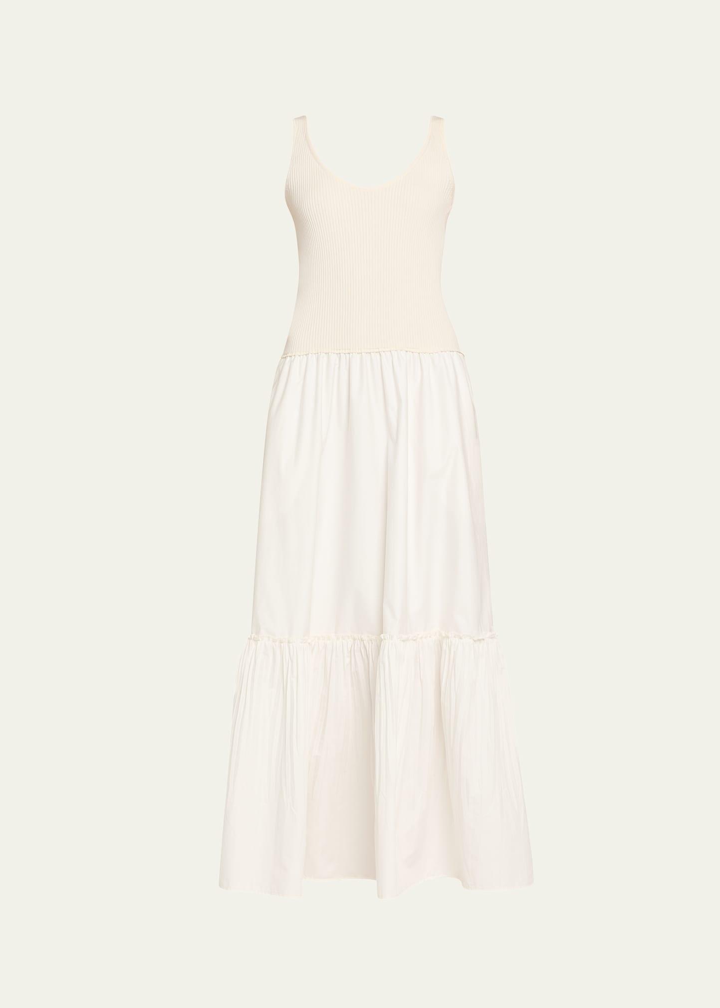 dawson mixed-media maxi dress