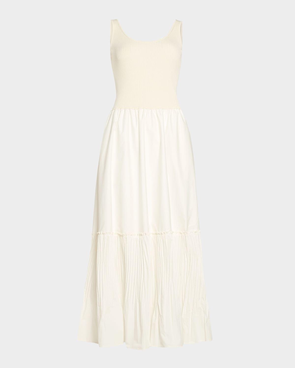 dawson mixed-media maxi dress