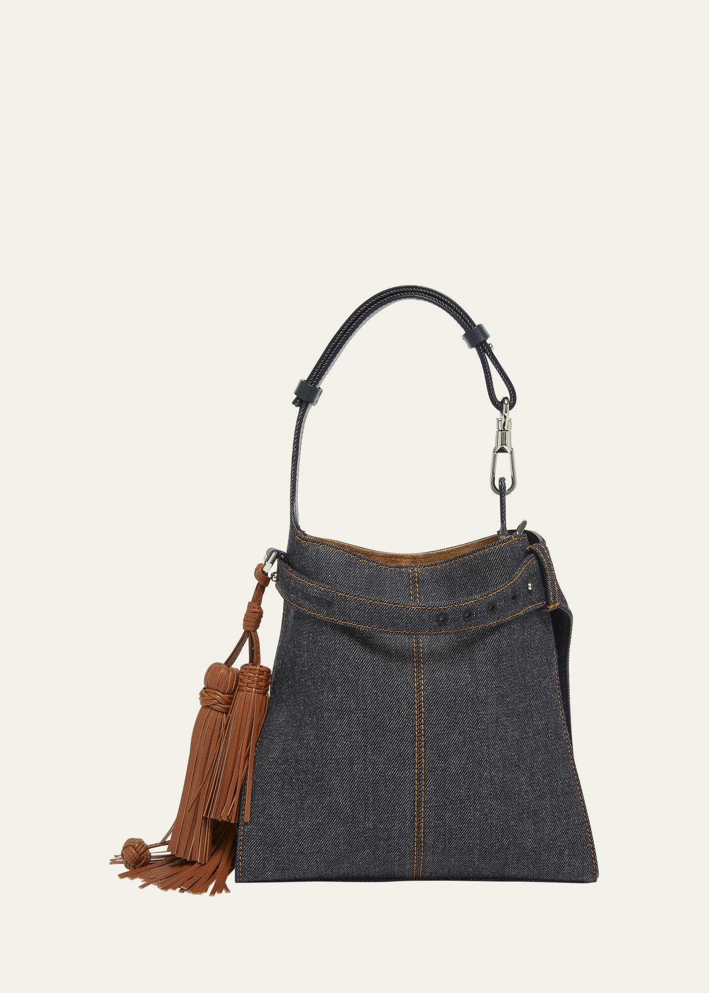 day mini hobo bag in denim