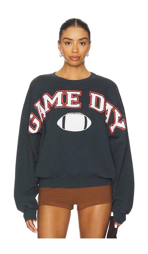 daydreamer game day crew sweatshirt in grey.