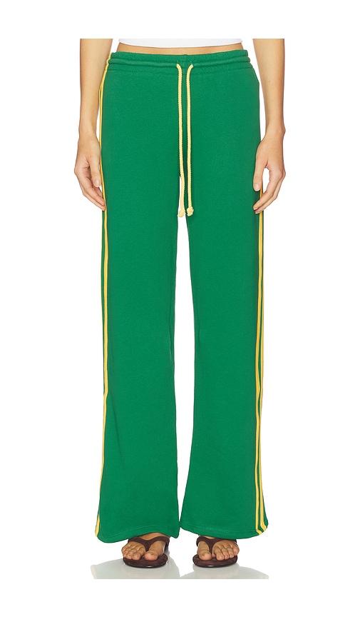 daydreamer solid track pant in green.