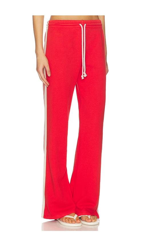 daydreamer solid track pant in red.