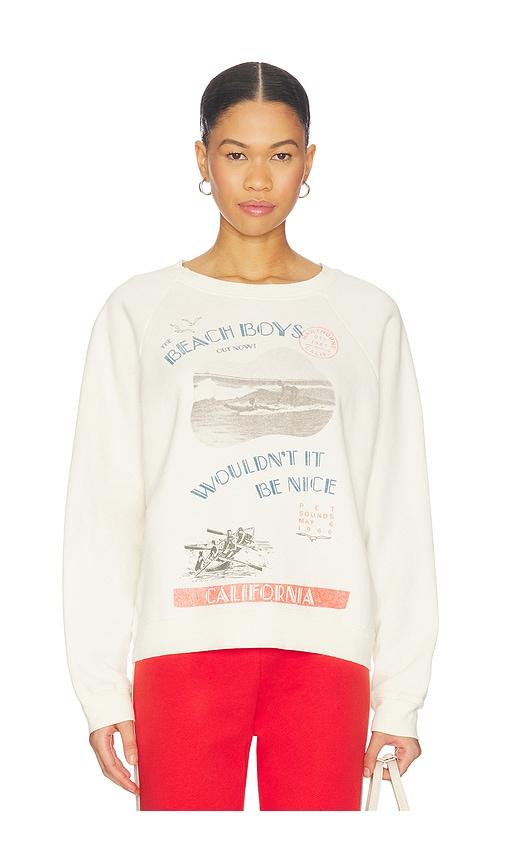daydreamer the beach boys wouldn't it be nice vintage raglan sweatshirt in cream.