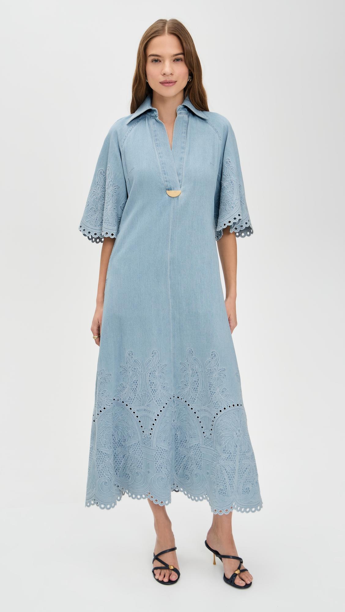 daylight denim midi dress