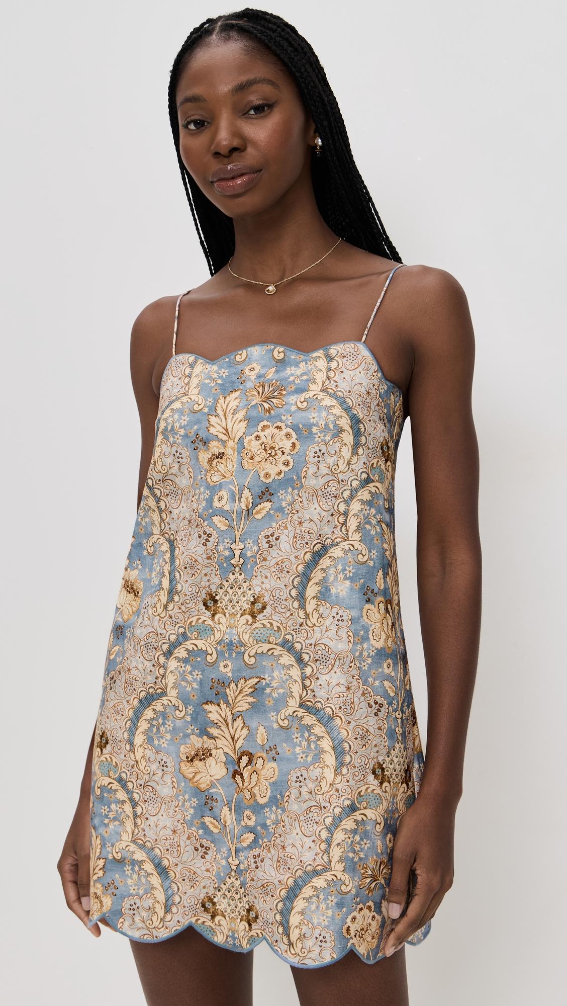 daylight scallop mini dress