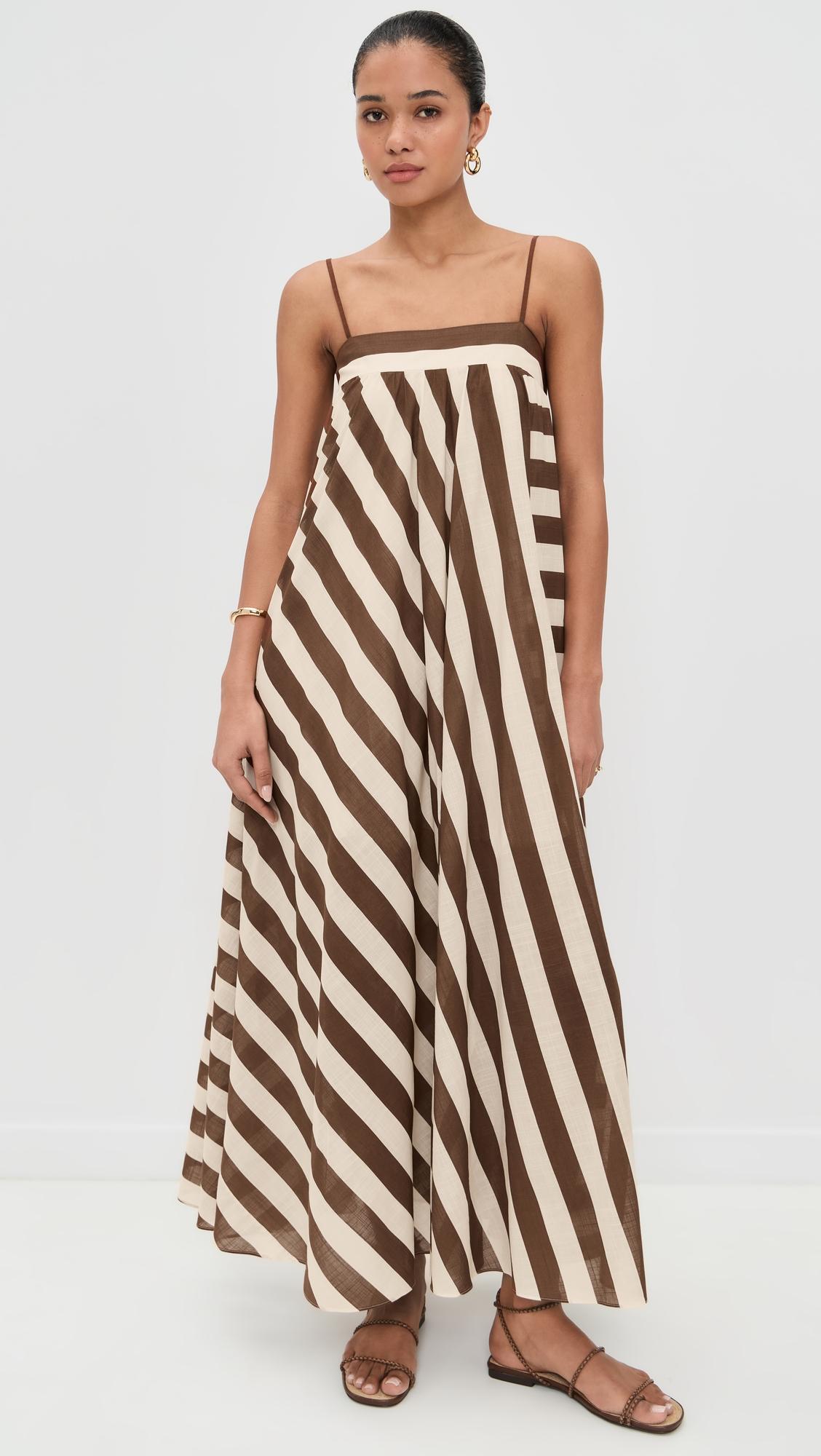 daylight stripe maxi dress
