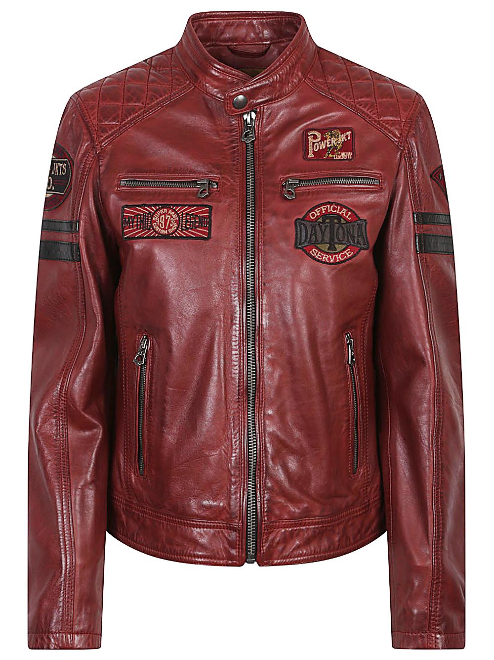 daytona 73 jackets bordeaux lamb skin - women
