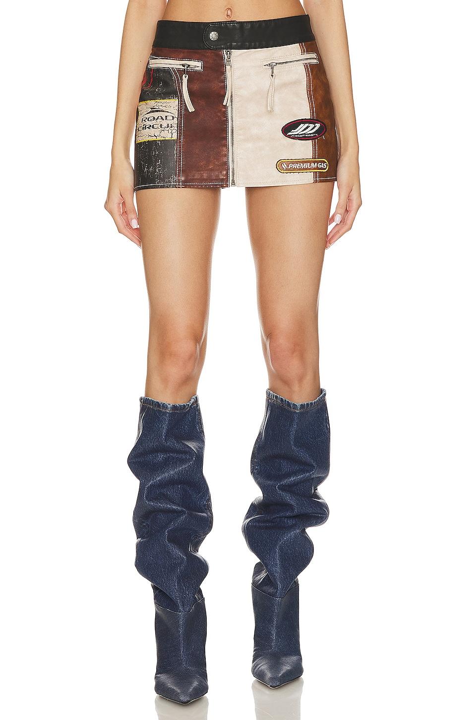 daytona faux leather mini skirt