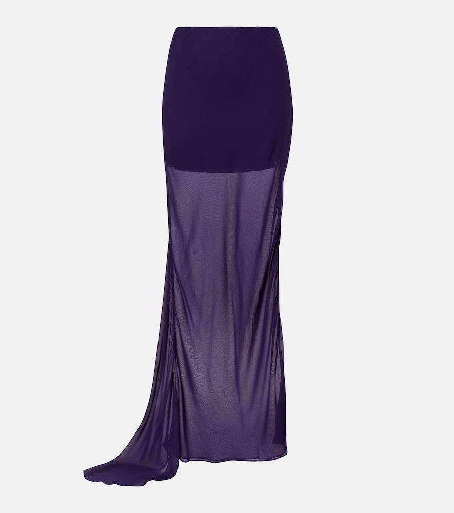 de la vali diosa georgette maxi skirt