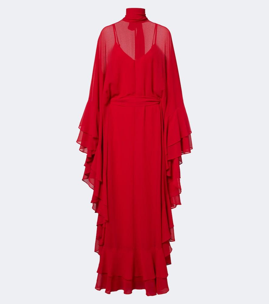 de la vali socorro chiffon maxi dress