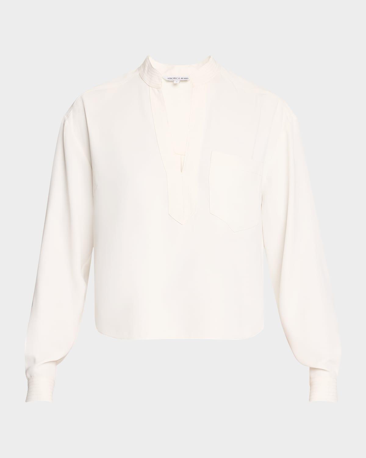 dean collared v-neck top