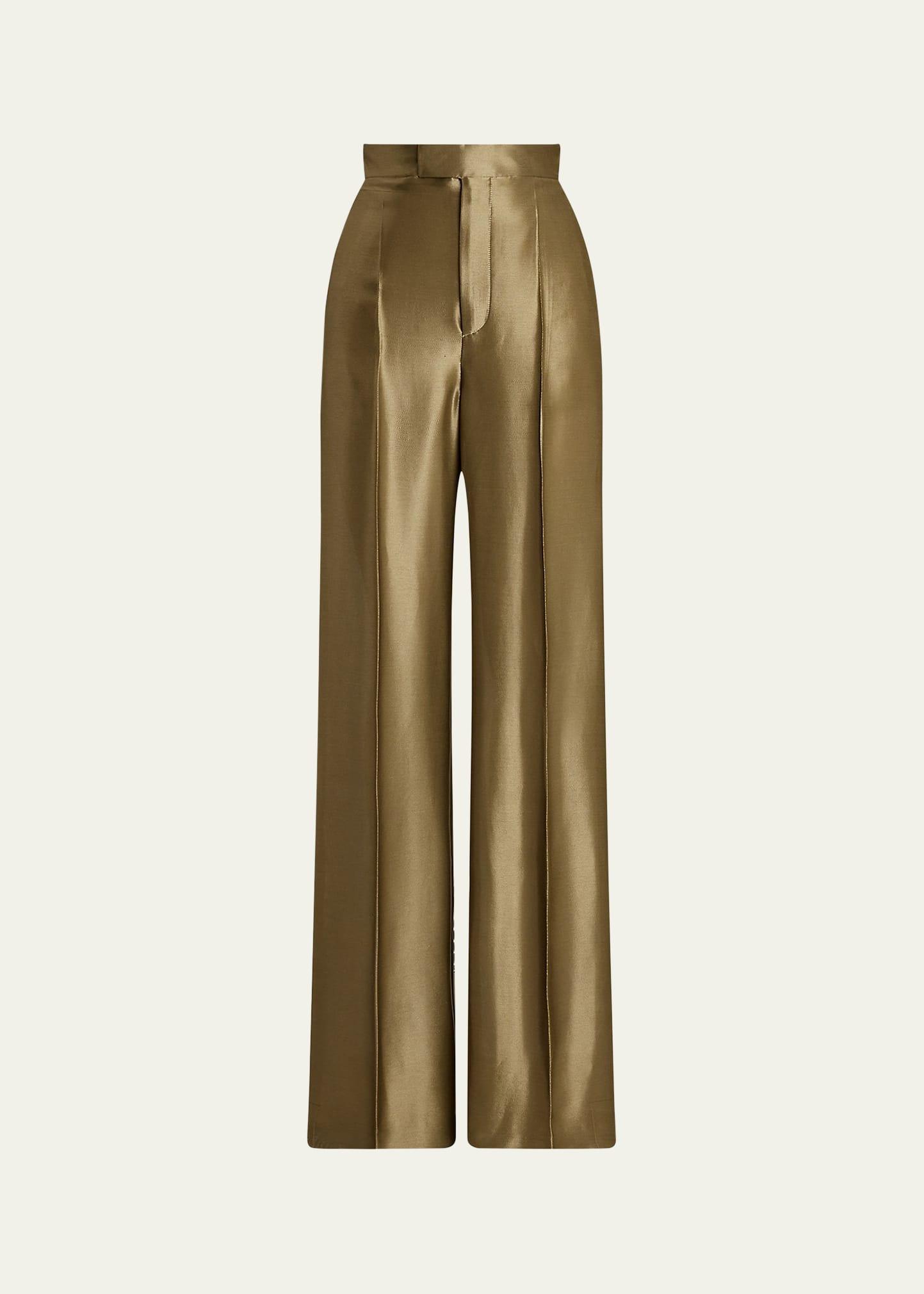 dean metallic satin pants