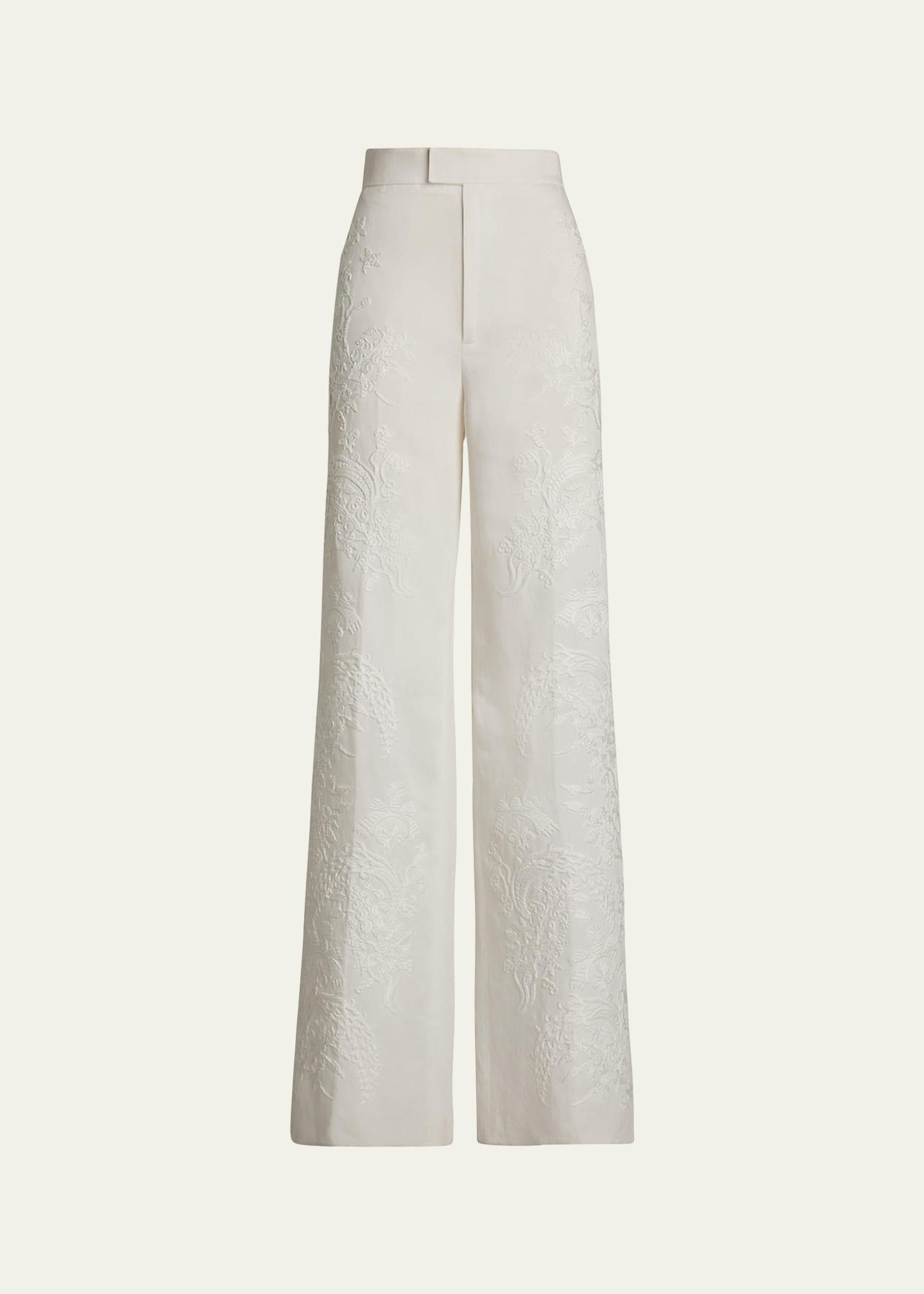 dean paisley wide leg pants