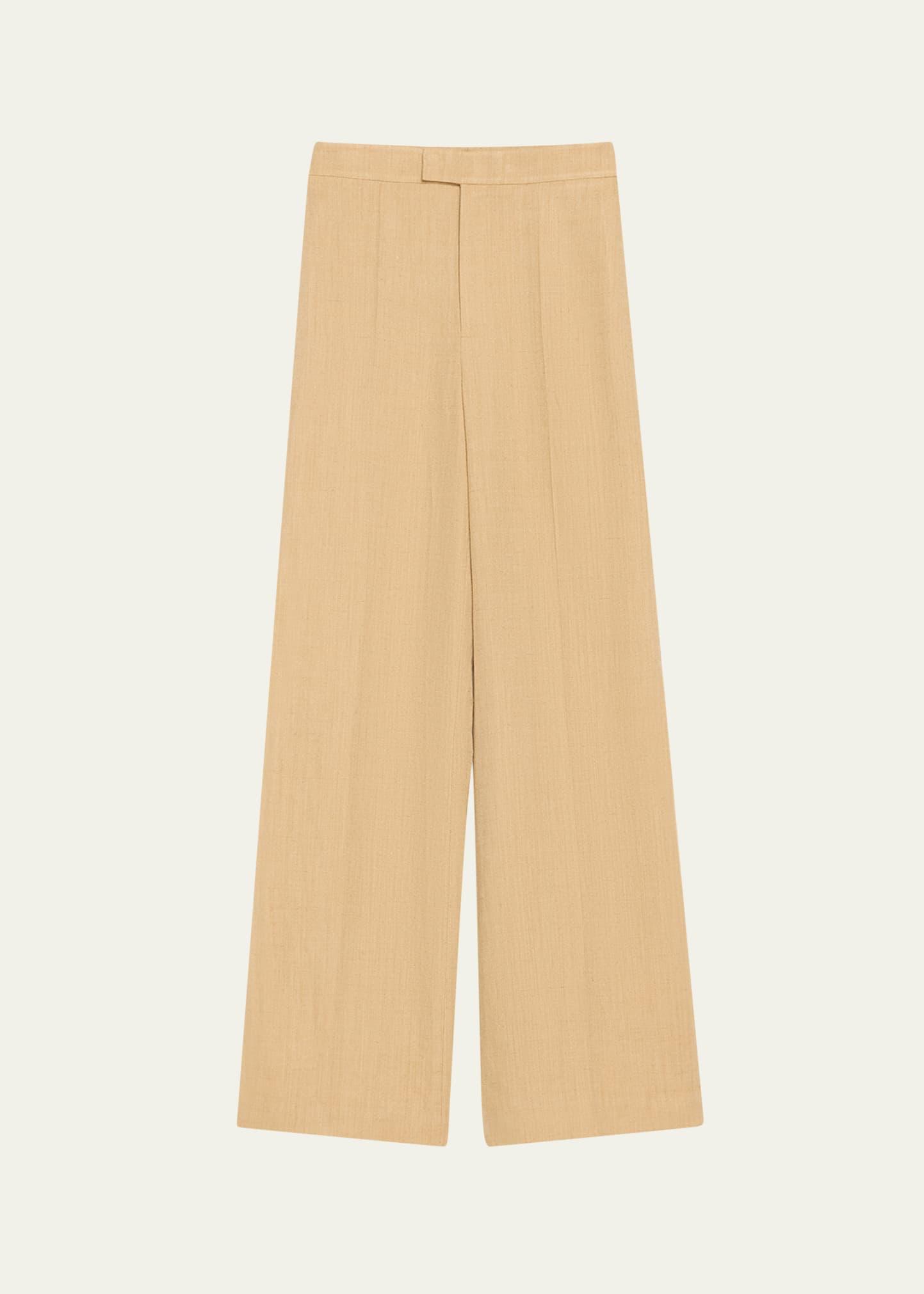 dean silk-linen twill pants