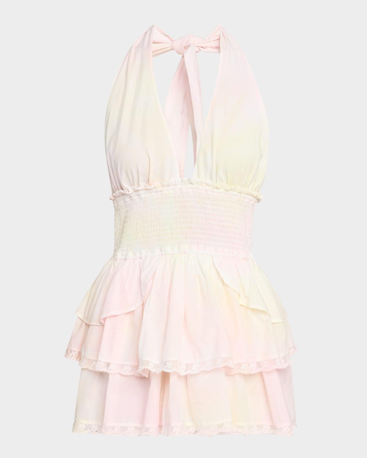 deanna halter mini dress