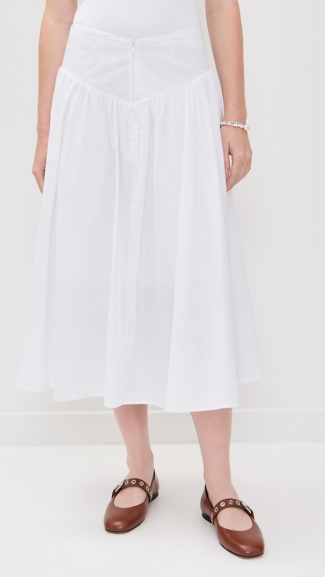 deba porcelain midi skirt