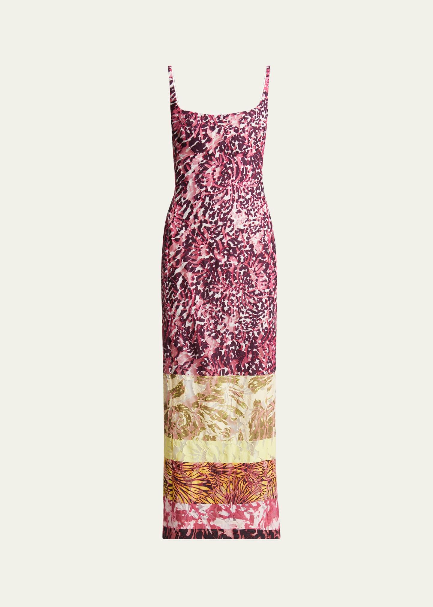debano long printed dress